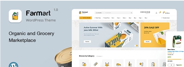 Farmart v1.0.2 - тема WordPress для органической и продуктовой торговой площадки