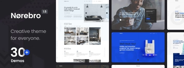 Norebro v1.5.6 - творческий шаблон WordPress