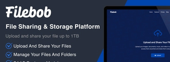Filebob v1.8 NULLED - платформа для обмена и хранения файлов